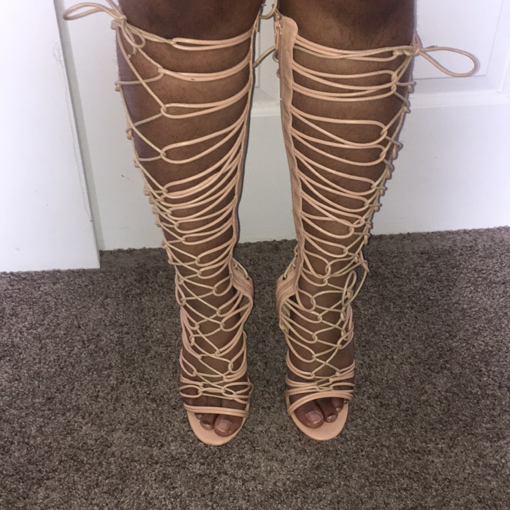 Pink Jubilee laced heels